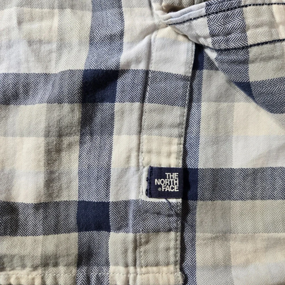 The North Face Flannel Shirt Mens XXL Plaid Cotton Button Down Heavyweight